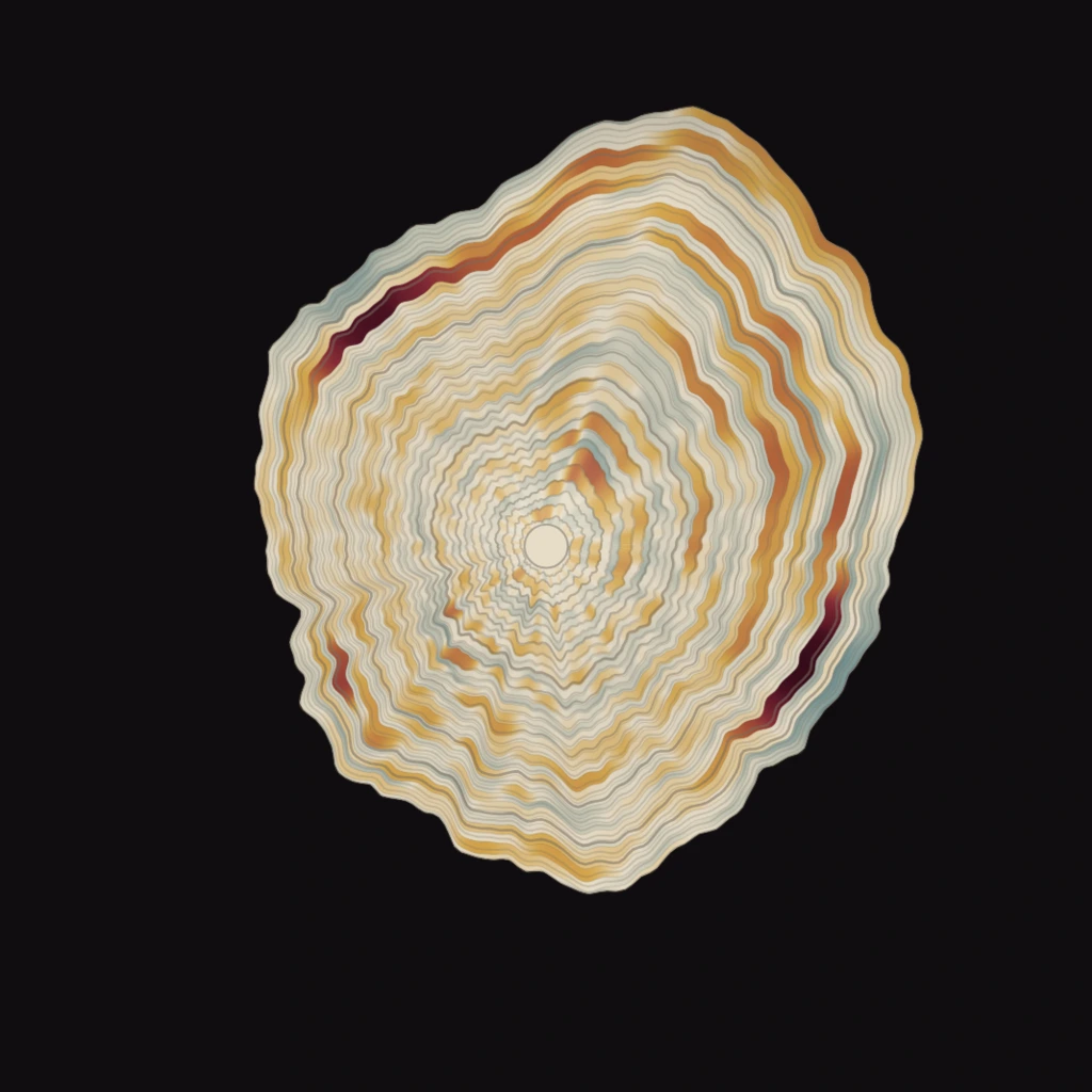 Belgium Mortality Rings, a dendrochronology-inspired view of daily deaths from 1992 to 2025