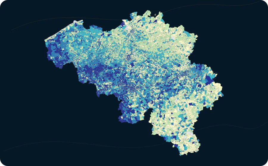 Anteil: Konventionelle Wohnungen vor 1946, 2021. Exakte amtliche Grenzen; fehlende Werte bleiben neutral.