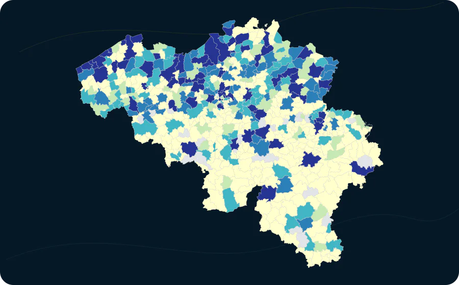 Neue Wohnungen in Mehrfamilienhäusern, Jan.–Apr. 2026 (kumuliert). Exakte amtliche Grenzen; fehlende Werte bleiben neutral.