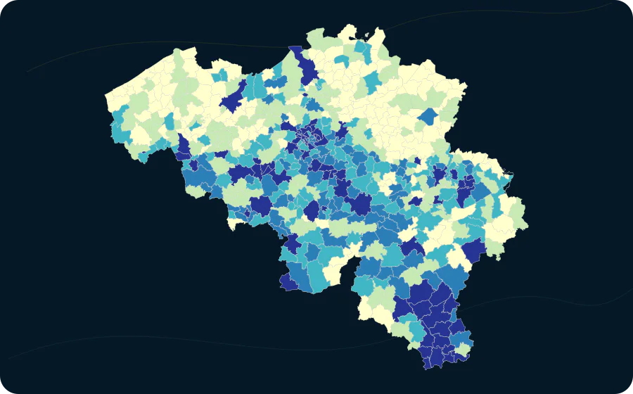 Anteil: Alter 18–24, 2026. Exakte amtliche Grenzen; fehlende Werte bleiben neutral.
