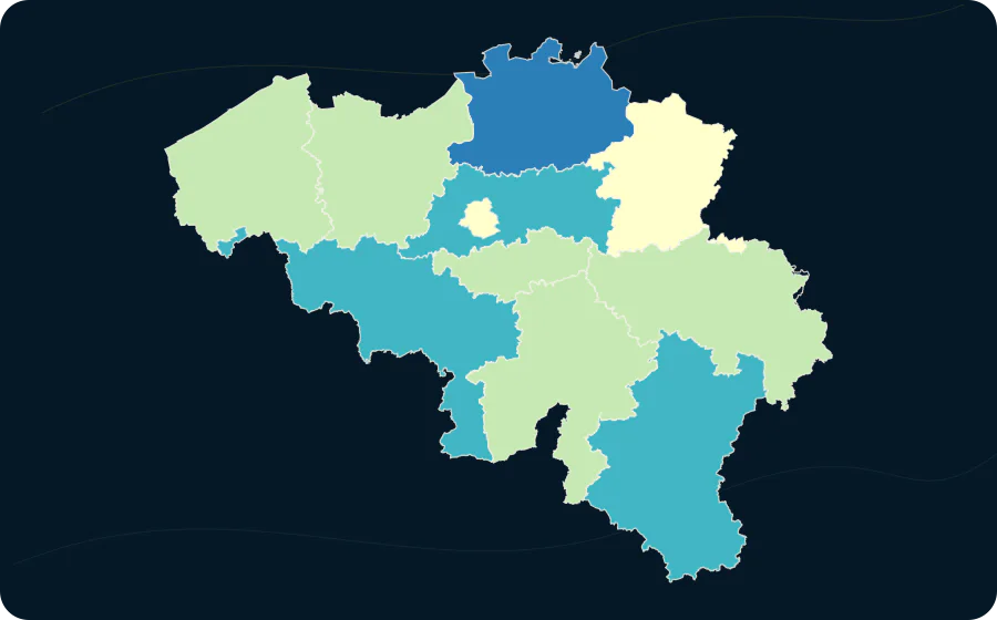 Gesamtfruchtbarkeitsrate, 2021. Exakte amtliche Grenzen; fehlende Werte bleiben neutral.