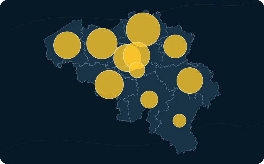 Dénominateur de population de mortalité par province, 2022. La surface de chaque cercle est proportionnelle à la valeur publiée ; les polygones neutres préservent les limites officielles exactes et les valeurs manquantes n’ont pas de symbole.