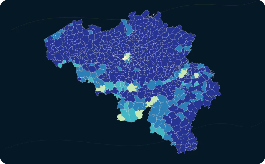 Medianes steuerpflichtiges Einkommen, 2023. Exakte amtliche Grenzen; fehlende Werte bleiben neutral.
