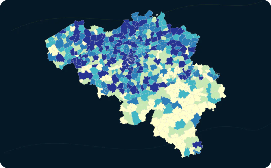 Kumulative bestätigte COVID-19-Fälle (Archiv), 2023-10-03. Exakte amtliche Grenzen; fehlende Werte bleiben neutral.