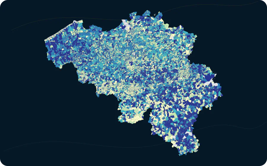 Anteil: Erwerbsbeteiligung, 2021. Exakte amtliche Grenzen; fehlende Werte bleiben neutral.