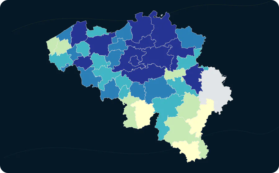 Bruttowertschöpfung zu Basispreisen nach NUTS-3-Region, 2024. Exakte amtliche Grenzen; fehlende Werte bleiben neutral.