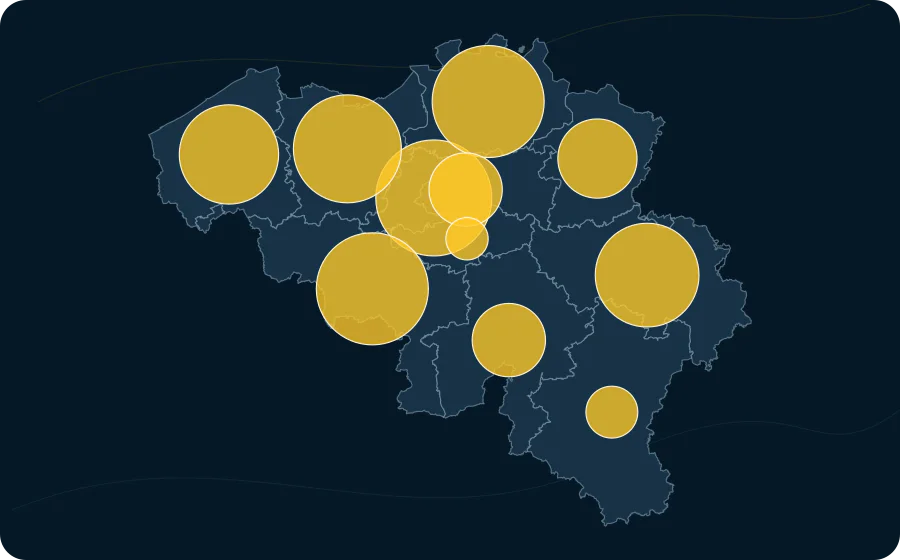 Hôpitaux déclarants, 2023-06-27. La surface de chaque cercle est proportionnelle à la valeur publiée ; les polygones neutres préservent les limites officielles exactes et les valeurs manquantes n’ont pas de symbole.