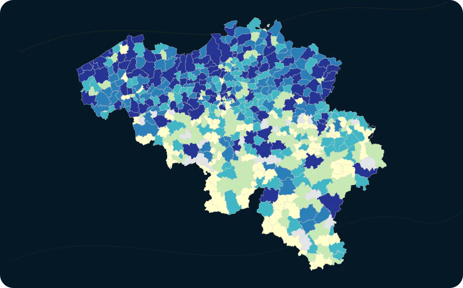 Neue Wohnungen, Jan.–Apr. 2026 (kumuliert). Exakte amtliche Grenzen; fehlende Werte bleiben neutral.