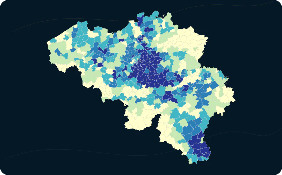 Interquartilskoeffizient des Einkommens, 2023. Exakte amtliche Grenzen; fehlende Werte bleiben neutral.