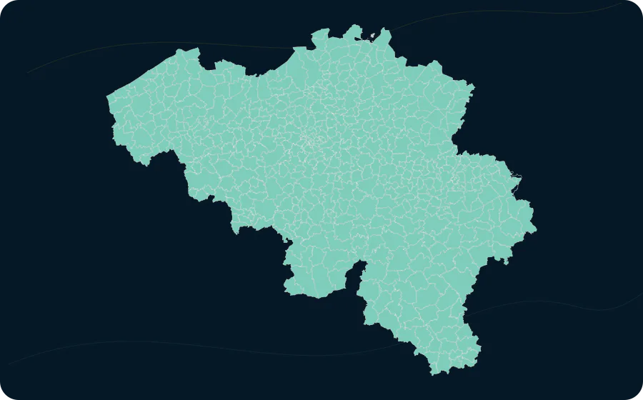5G-Außenabdeckung der Bevölkerung, Jan. 2026. Exakte amtliche Grenzen; fehlende Werte bleiben neutral.