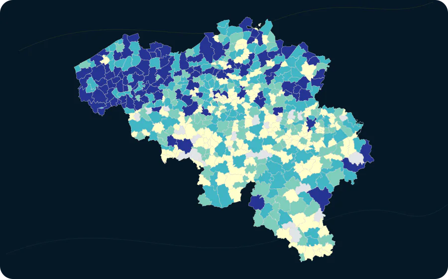 Neue Nichtwohngebäude, Jan.–Apr. 2026 (kumuliert). Exakte amtliche Grenzen; fehlende Werte bleiben neutral.