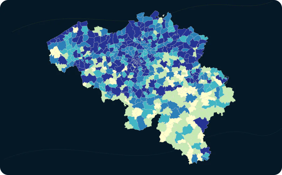 Badezimmer, 2025. Exakte amtliche Grenzen; fehlende Werte bleiben neutral.