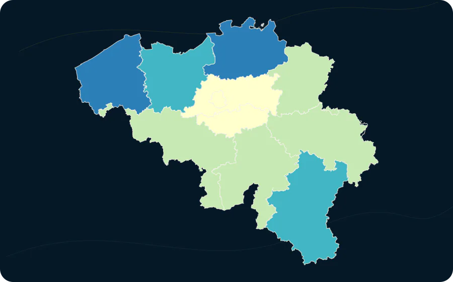 Tierbestand nach NUTS-2-Region — Tierkategorie: Lebende Rinder, 2025. Exakte amtliche Grenzen; fehlende Werte bleiben neutral.