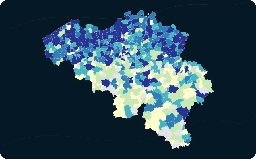 Genehmigte Wohnfläche, Jan.–Apr. 2026 (kumuliert). Exakte amtliche Grenzen; fehlende Werte bleiben neutral.