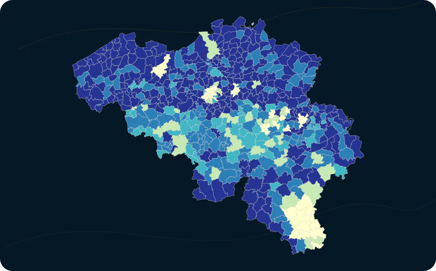 Gesamtquotient, 2026. Exakte amtliche Grenzen; fehlende Werte bleiben neutral.