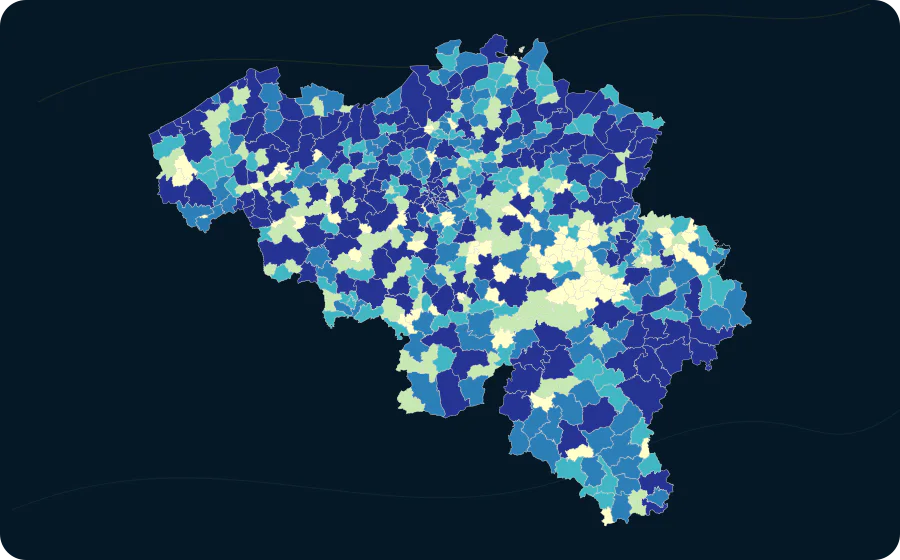 Katasterparzellen, 2025. Exakte amtliche Grenzen; fehlende Werte bleiben neutral.