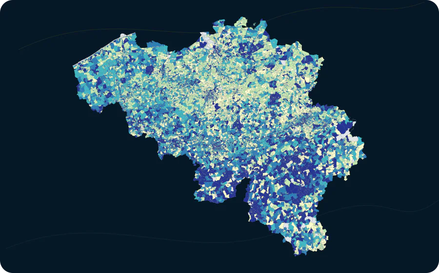 Anteil: Zentralheizungsstatus nicht angegeben, 2021. Exakte amtliche Grenzen; fehlende Werte bleiben neutral.