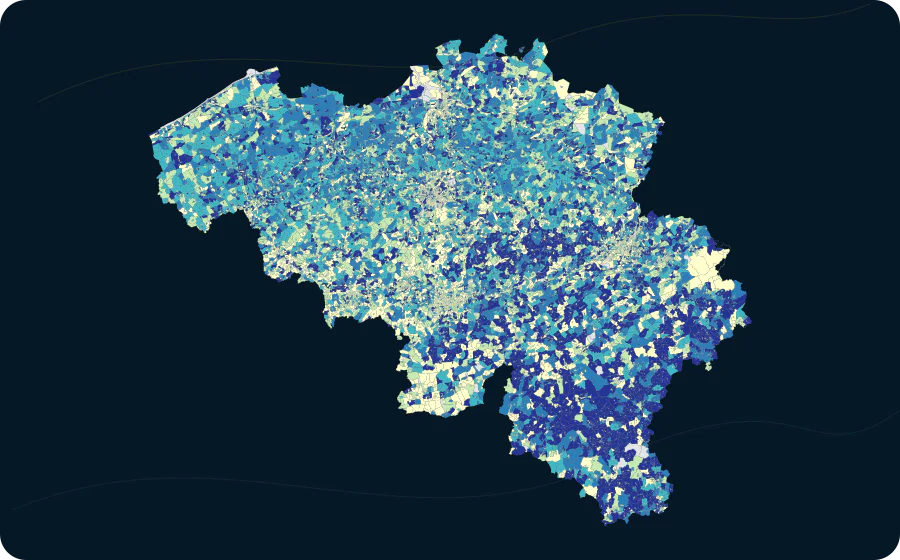 Anteil: Konventionelle Wohnungen seit 2011, 2021. Exakte amtliche Grenzen; fehlende Werte bleiben neutral.