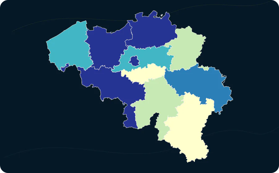 Ärzte nach NUTS-2-Region, 2024. Exakte amtliche Grenzen; fehlende Werte bleiben neutral.