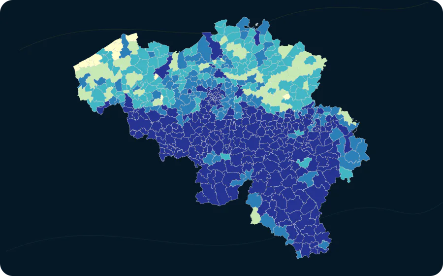 Anteil: Ledig, 2026. Exakte amtliche Grenzen; fehlende Werte bleiben neutral.