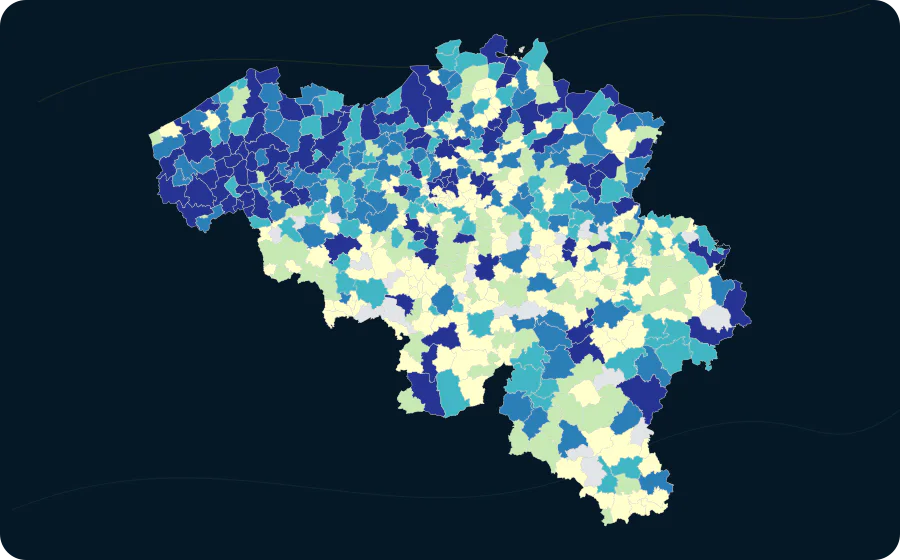 Genehmigtes Nichtwohnvolumen, Jan.–Apr. 2026 (kumuliert). Exakte amtliche Grenzen; fehlende Werte bleiben neutral.