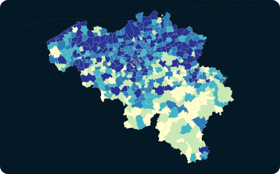 Garagen und überdachte Stellplätze, 2025. Exakte amtliche Grenzen; fehlende Werte bleiben neutral.