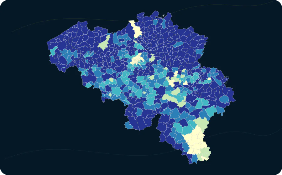 Anteil: 65 Jahre und älter, 2026. Exakte amtliche Grenzen; fehlende Werte bleiben neutral.