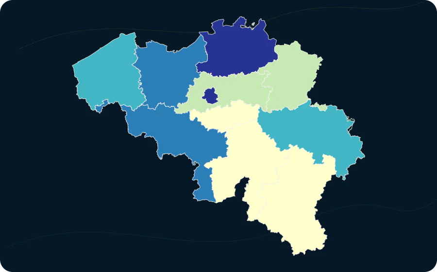 Schülerinnen und Schüler sowie Studierende nach Bildungsniveau, Geschlecht und NUTS-2-Region — Bildungsniveau: Von Vorschul- bis Hochschulbildung, 2024. Exakte amtliche Grenzen; fehlende Werte bleiben neutral.