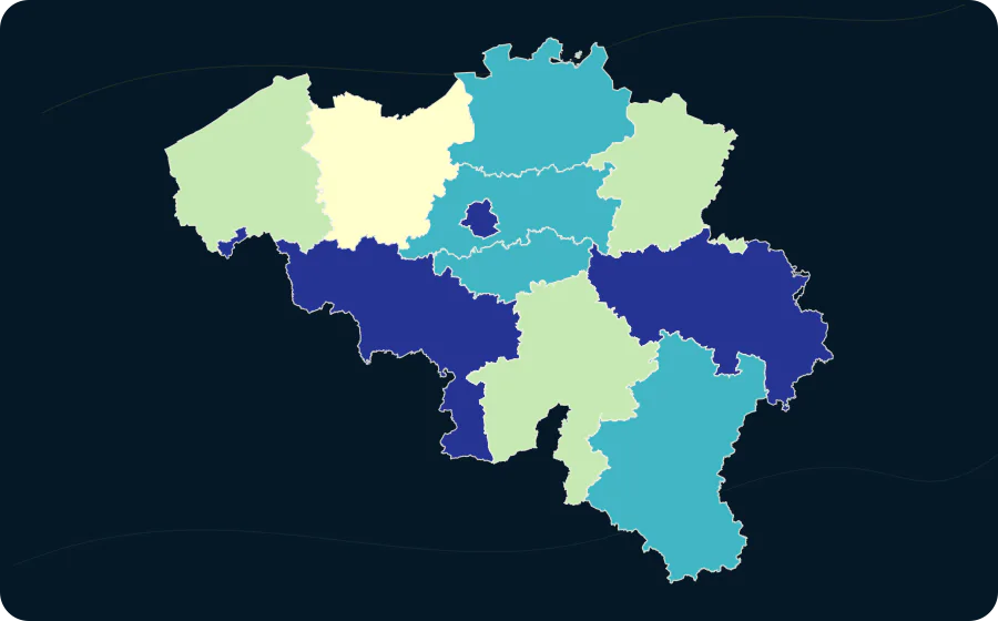 Unfähigkeit, sich alle zwei Tage eine Mahlzeit mit Fleisch, Huhn, Fisch (oder vegetarischem Pendant) zu leisten, nach NUTS-2-Region, 2025. Exakte amtliche Grenzen; fehlende Werte bleiben neutral.