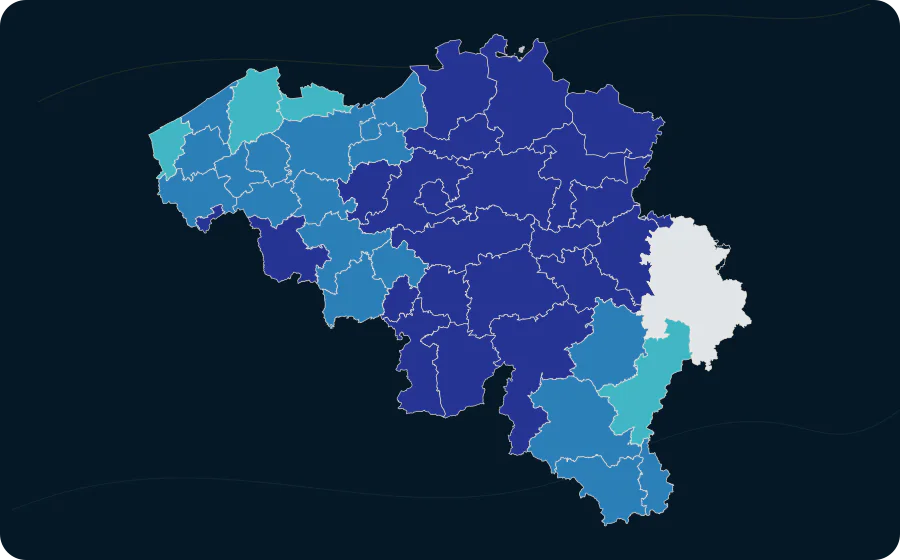 Kühlgradtage, 2025. Exakte amtliche Grenzen; fehlende Werte bleiben neutral.
