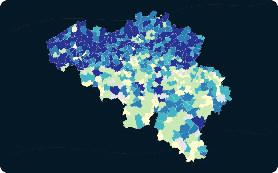 Neue Einfamilienhäuser, Jan.–Apr. 2026 (kumuliert). Exakte amtliche Grenzen; fehlende Werte bleiben neutral.