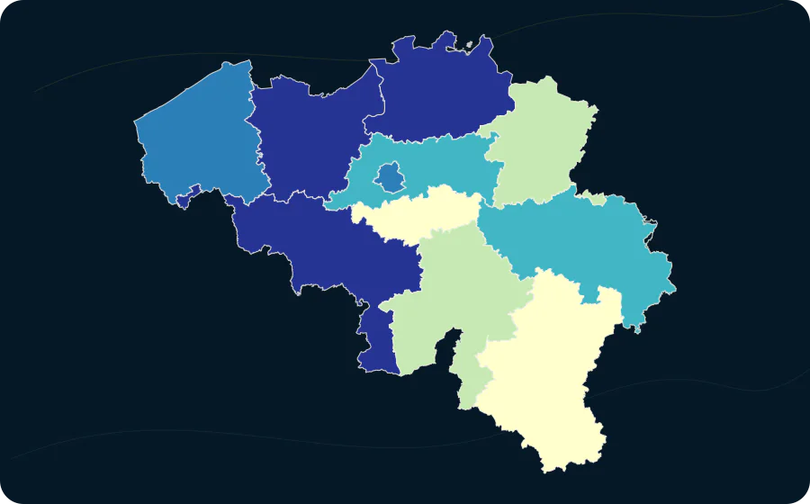 Bevölkerungsnenner Sterblichkeit nach Provinz, 2022. Exakte amtliche Grenzen; fehlende Werte bleiben neutral.