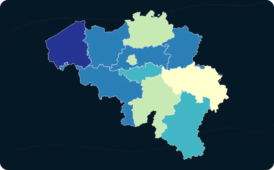 Auswirkungen von Sozialtransfers (ohne Renten) auf die Armutsminderung nach Geschlecht und NUTS-2-Region, 2025. Exakte amtliche Grenzen; fehlende Werte bleiben neutral.