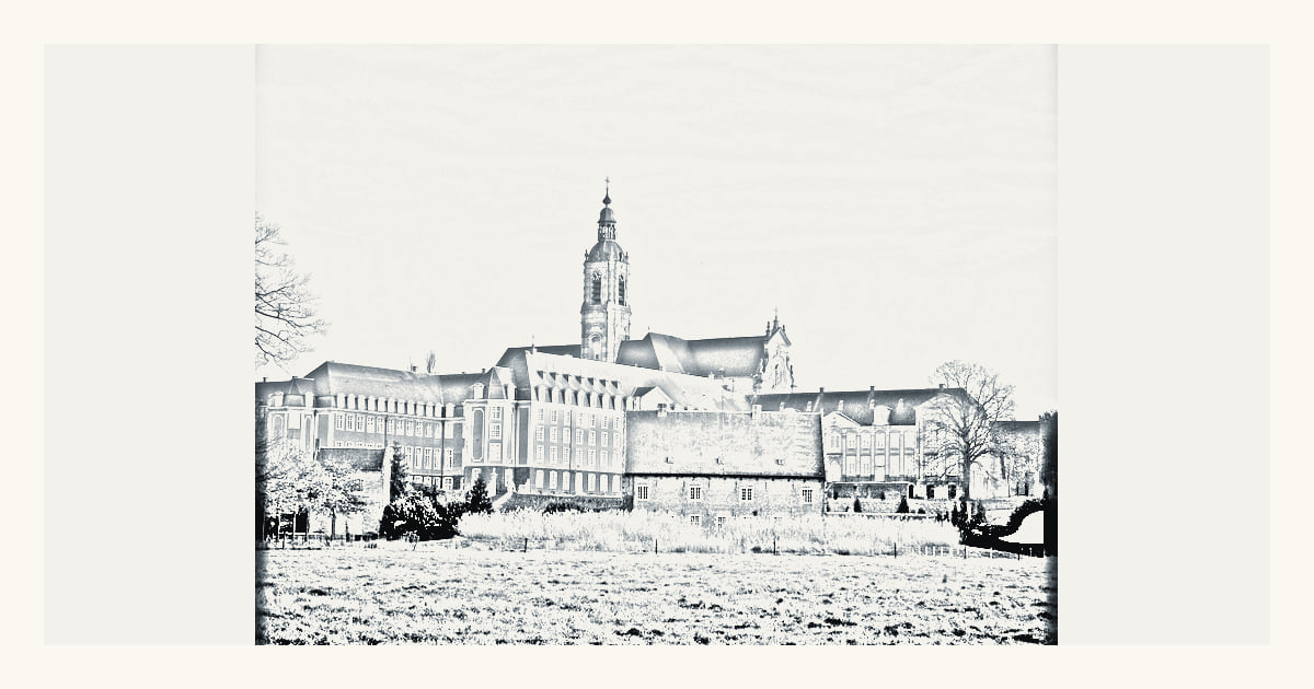 abbaye d'Averbode, une vue locale documentée de Montaigu-Zichem