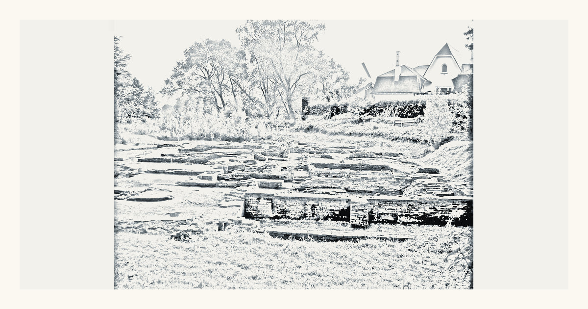 Ruins of Ten Duinen Abbey, a documented local view of Koksijde