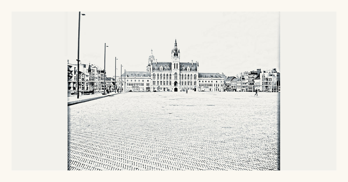 Grote Markt and city hall, a documented local view of Sint-Niklaas